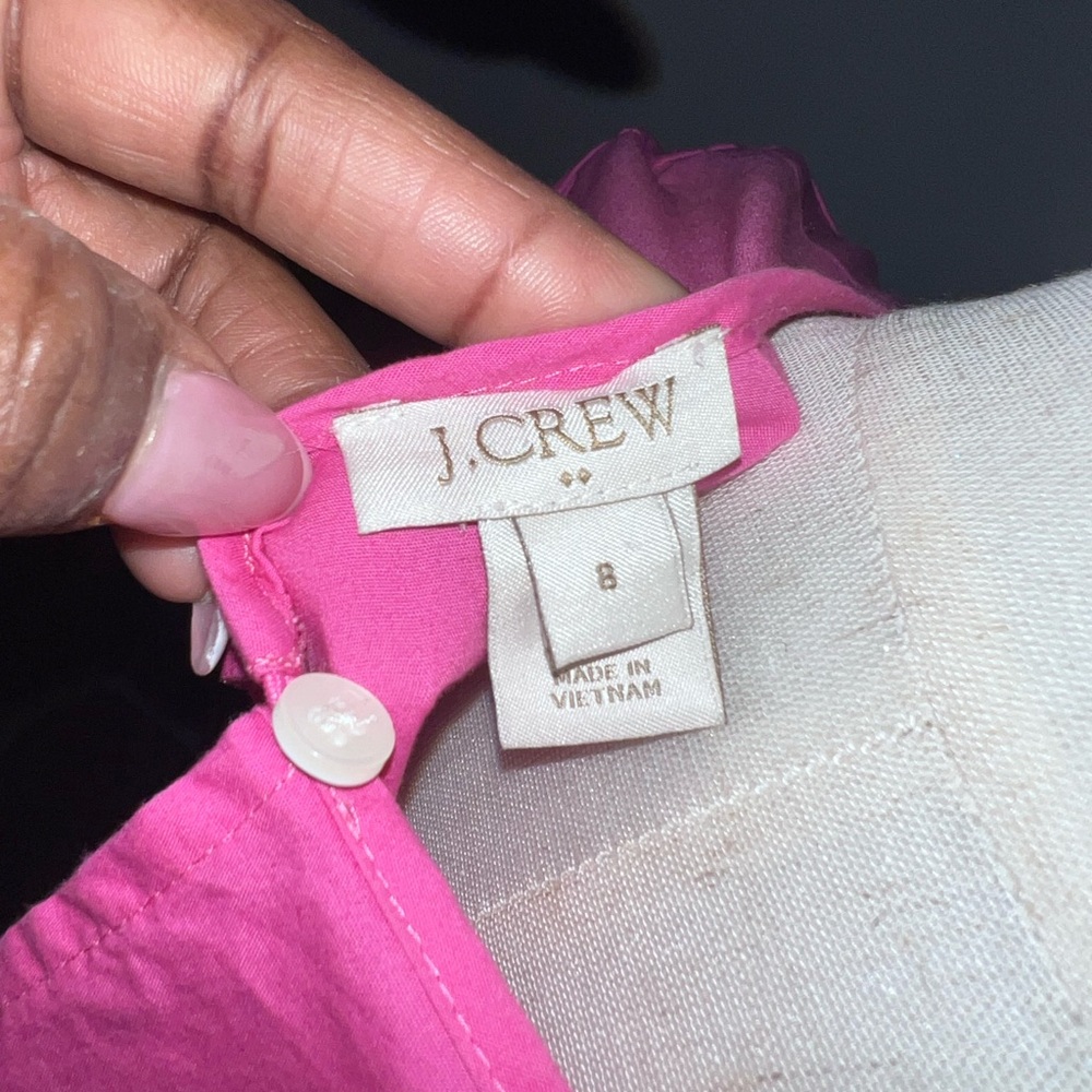J. Crew Fuchsia Ruffle-Sleeve Blouse - Picture 6 of 6